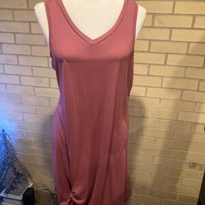 Elegant Pink Sleeveless Dress
